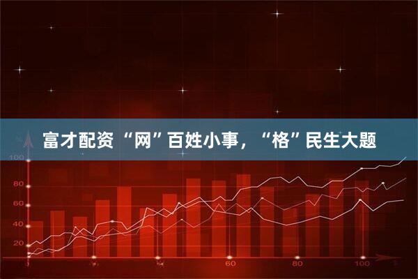 富才配资 “网”百姓小事，“格”民生大题