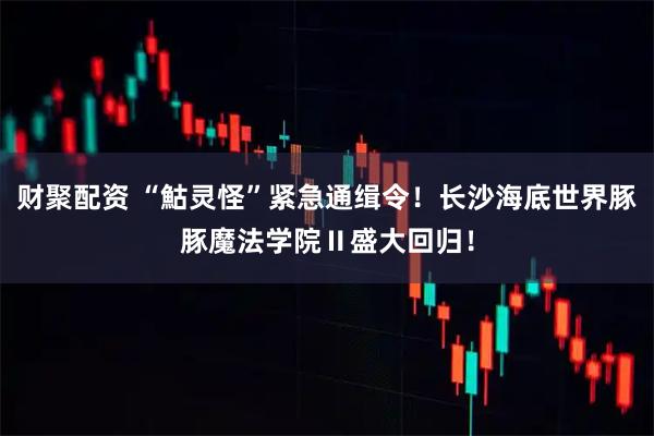 财聚配资 “鮕灵怪”紧急通缉令！长沙海底世界豚豚魔法学院Ⅱ盛大回归！